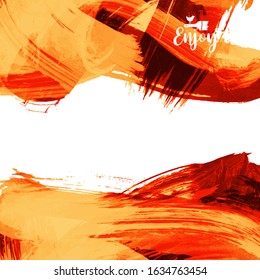 Vector background with artistic brush strokes. Abstract landscape painting for design. 