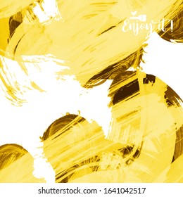 Vector background with artistic brush strokes. Abstract landscape painting for design. 
