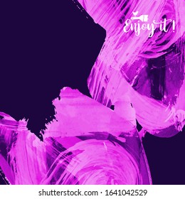 Vector background with artistic brush strokes. Abstract landscape painting for design. 