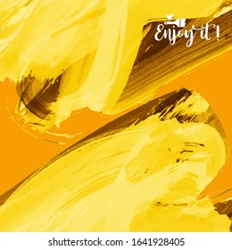Vector background with artistic brush strokes. Abstract landscape painting for design. 