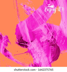 Vector background with artistic brush strokes. Abstract landscape painting for design. 