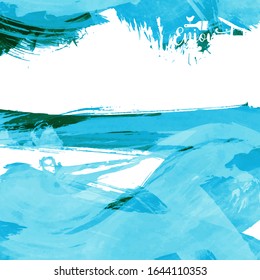 Fondo vectorial con pinceladas artísticas. Pintura paisajística abstracta para el diseño. 
