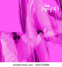 Vector background with artistic brush strokes. Abstract landscape painting for design. 