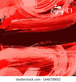 Vector background with artistic brush strokes. Abstract landscape painting for design. 