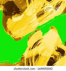 Vector background with artistic brush strokes. Abstract landscape painting for design. 