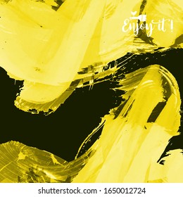 Vector background with artistic brush strokes. Abstract landscape painting for design. 