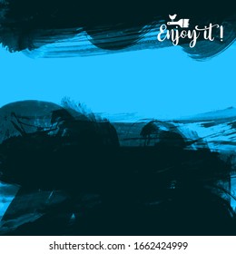 Vector background with artistic brush strokes. Abstract landscape painting for design. 