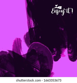 Vector background with artistic brush strokes. Abstract landscape painting for design. 