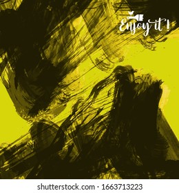 Vector background with artistic brush strokes. Abstract landscape painting for design. 