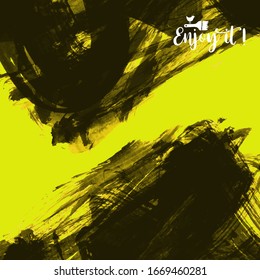 Vector background with artistic brush strokes. Abstract landscape painting for design. 