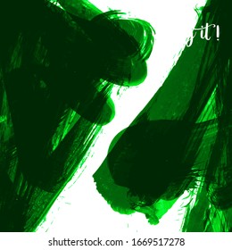 Vector background with artistic brush strokes. Abstract landscape painting for design. 