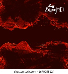 Vector background with artistic brush strokes. Abstract landscape painting for design. 