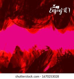 Vector background with artistic brush strokes. Abstract landscape painting for design. 