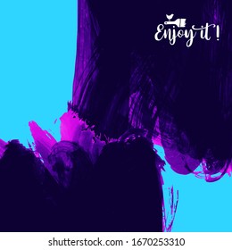 Vector background with artistic brush strokes. Abstract landscape painting for design. 