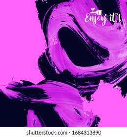 Vector background with artistic brush strokes. Abstract landscape painting for design. 