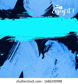 Vector background with artistic brush strokes. Abstract landscape painting for design. 