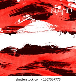 Vector background with artistic brush strokes. Abstract landscape painting for design. 