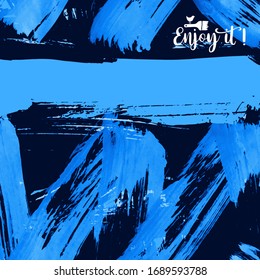 Fondo vectorial con pinceladas artísticas. Pintura paisajística abstracta para el diseño. 