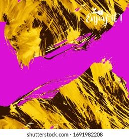 Vector background with artistic brush strokes. Abstract landscape painting for design. 