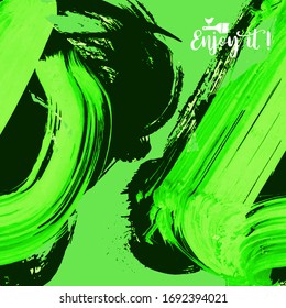 Vector background with artistic brush strokes. Abstract landscape painting for design. 