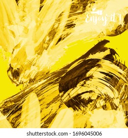 Fondo vectorial con pinceladas artísticas. Pintura paisajística abstracta para el diseño. 