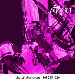 Fondo vectorial con pinceladas artísticas. Pintura paisajística abstracta para el diseño. 
