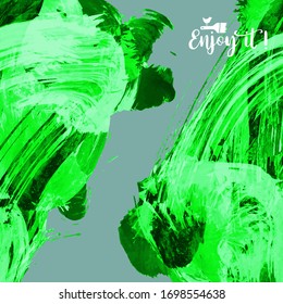 Vector background with artistic brush strokes. Abstract landscape painting for design. 