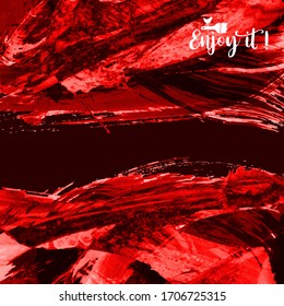 Vector background with artistic brush strokes. Abstract landscape painting for design. 