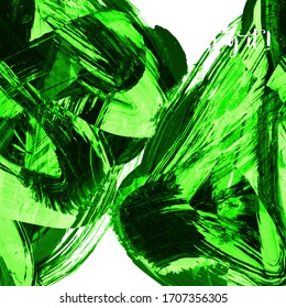 Vektorillustration mit künstlerischen Pinselstrichen. Abstrakte Landschaftsmalerei für Design. 