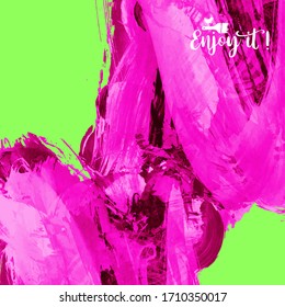Vector background with artistic brush strokes. Abstract landscape painting for design. 