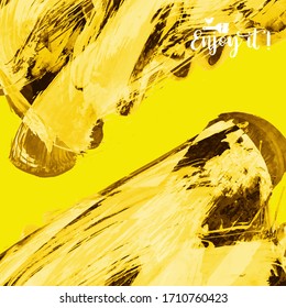 Vector background with artistic brush strokes. Abstract landscape painting for design. 