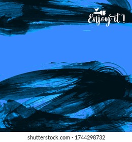 Fondo vectorial con pinceladas artísticas. Resumen de pintura paisajística para el diseño. 
