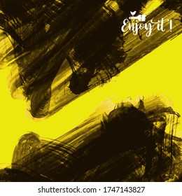 Vector background with artistic brush strokes. Abstract landscape painting for design. 