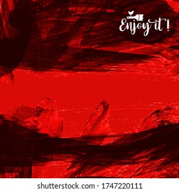 Vector background with artistic brush strokes. Abstract landscape painting for design. 