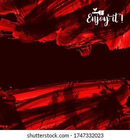 Vector background with artistic brush strokes. Abstract landscape painting for design. 