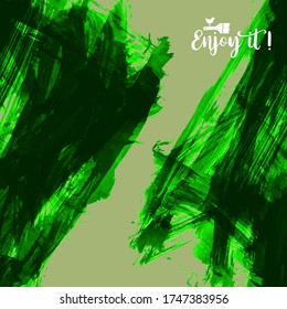 Vector background with artistic brush strokes. Abstract landscape painting for design. 