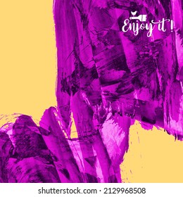 Vector background with artistic brush strokes. Abstract landscape painting for design. 