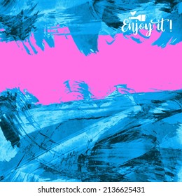 Vector background with artistic brush strokes. Abstract landscape painting for design. 