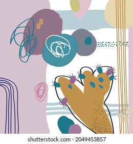 Vector background. Associative abstraction. Fantasy on the theme of the Mexican desert. 