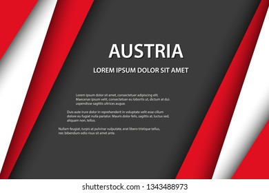 Vector background with Austrian colors and free grey space for your text, Austrian flag, Made in Austria, Austrian icon and symbol