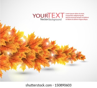 vector background with autumn leaves