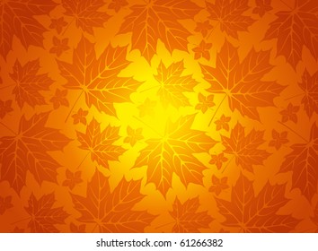 Vector background with autumn leaves