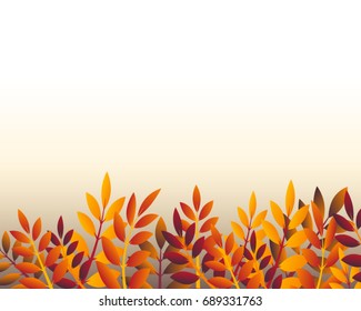 Vector background with autumn leaves
