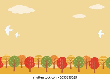 Vektorhintergrund mit Herbstblättern für Banner, Karten, Flyer, Wallpaper in den sozialen Medien usw.