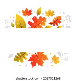 Vector background of autumn leaves, branches and berries. Background for textile or book covers, manufacturing, wallpapers, print, gift wrap and scrapbooking