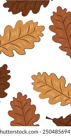 Vector background autumn leaves pattern nature plants