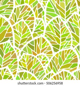 Vector background with autumn leaves, seamless pattern