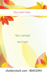 vector background with autumn leaves and a space for your text