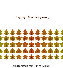Vector background with autumn leaves. Thanksgiving Day Background.
