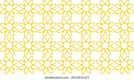 vector background , autumn seamless  pattern yellow  flowers